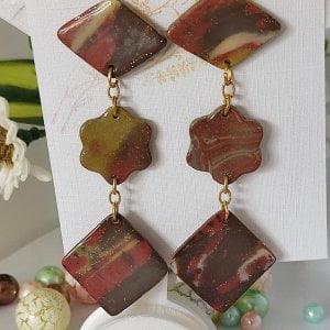 Polymer Clay Earrings Handmade Jewlery