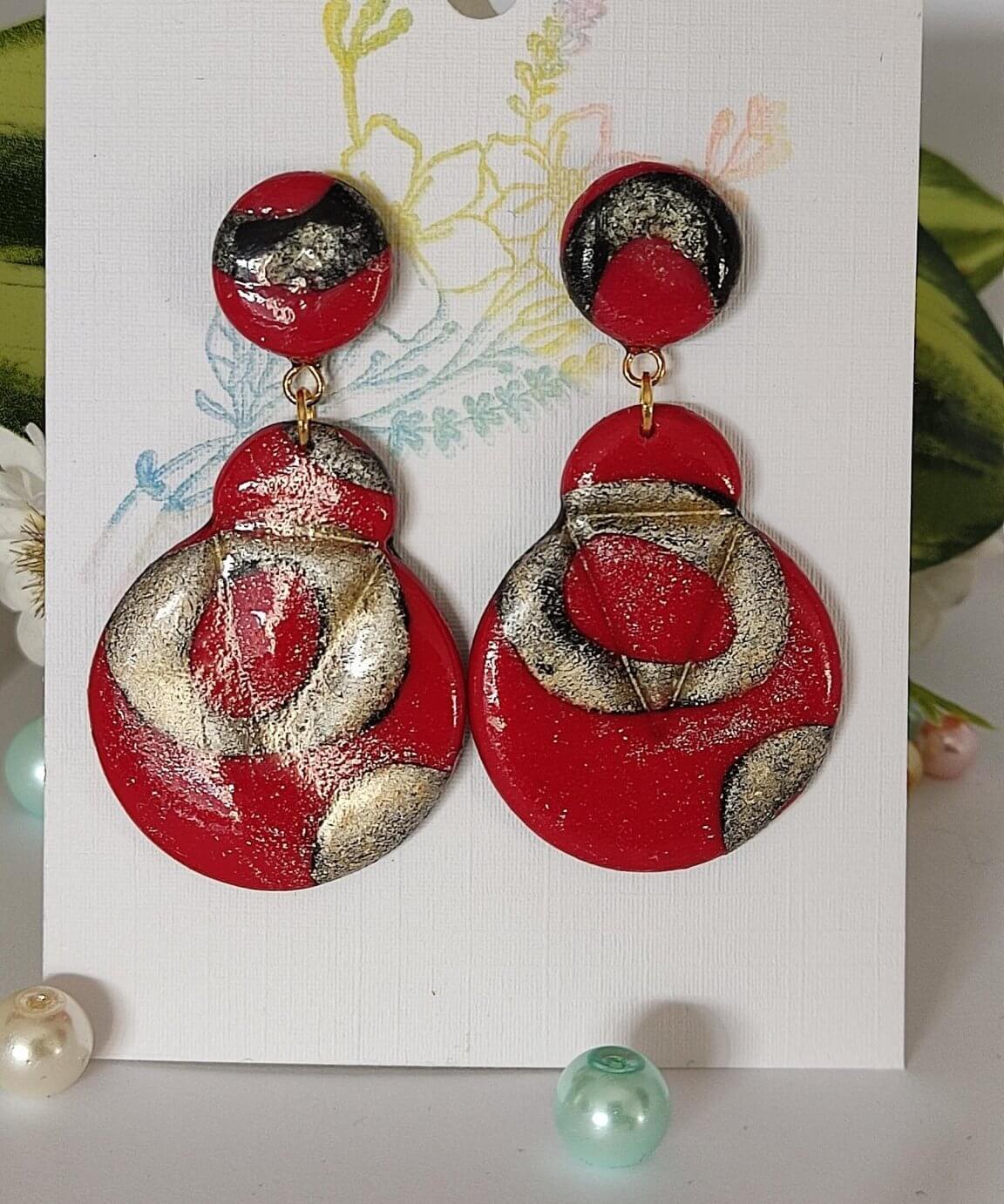 Earrings Women Winter Christmas Gala 1 Polymer Clay Earrings Handmade Jewlery