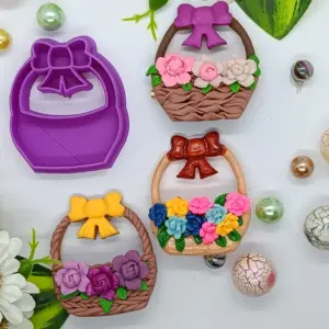 Flower basket Polymer Clay Cutter