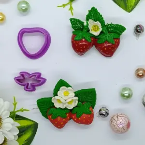Strawberries Polymer Clay Cutter