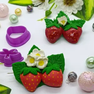 Strawberries Polymer Clay Cutter