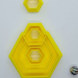 Geometric Gradation: Nested Yellow Hexagons