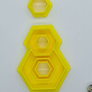 Geometric Gradation: Nested Yellow Hexagons