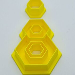 Geometric Gradation: Nested Yellow Hexagons