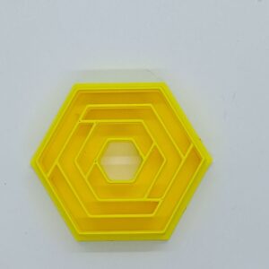 Yellow Hexagon Gradient Clay Cutter