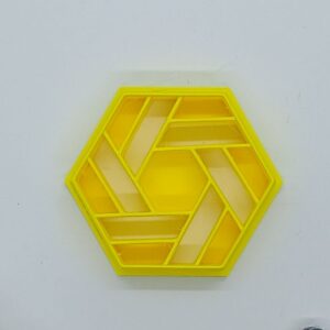 Geometric Delight: The Sunny Hexagon Organizer Clay Cutter