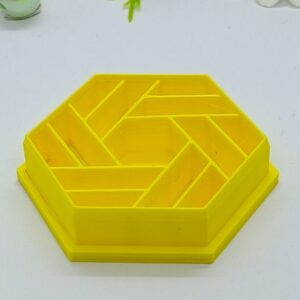Geometric Delight: The Sunny Hexagon Organizer Clay Cutter
