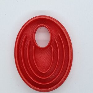 Red Spiral Abstract Clay Cutter