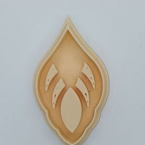 Abstract Wooden Flame Design Clay Cutter