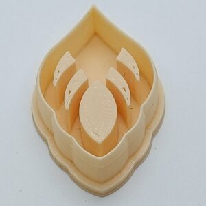 Abstract Wooden Flame Design Clay Cutter