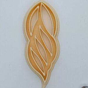 Organic Elegance: An Abstract Leaf Design Clay Cutter