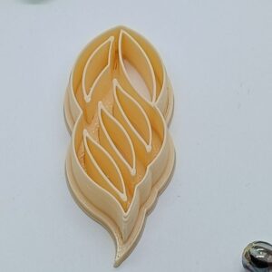 Organic Elegance: An Abstract Leaf Design Clay Cutter