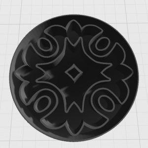 Sculpted Floral Coaster Clay Cutter (Big Size) - 3D STL File