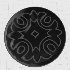 Sculpted Floral Coaster Clay Cutter (Midle Size) - 3D STL File